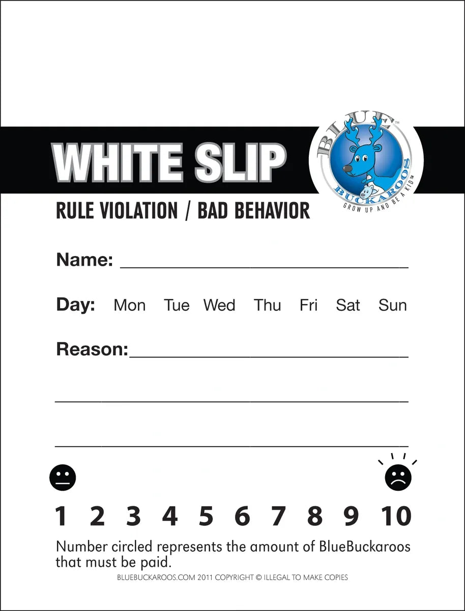 White Slips (50 Sheet Carbon-Copy Tear-Pad)